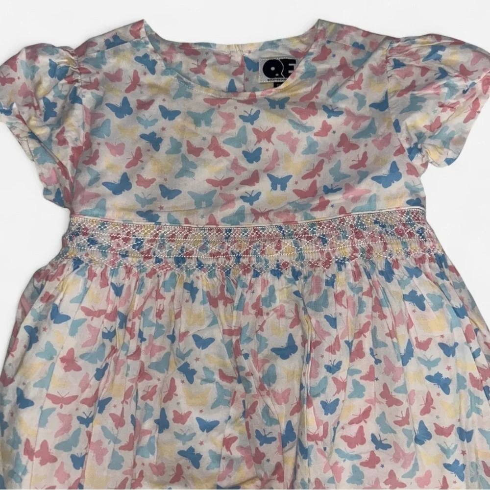 QE Charming Butterfly Print Kids Dress